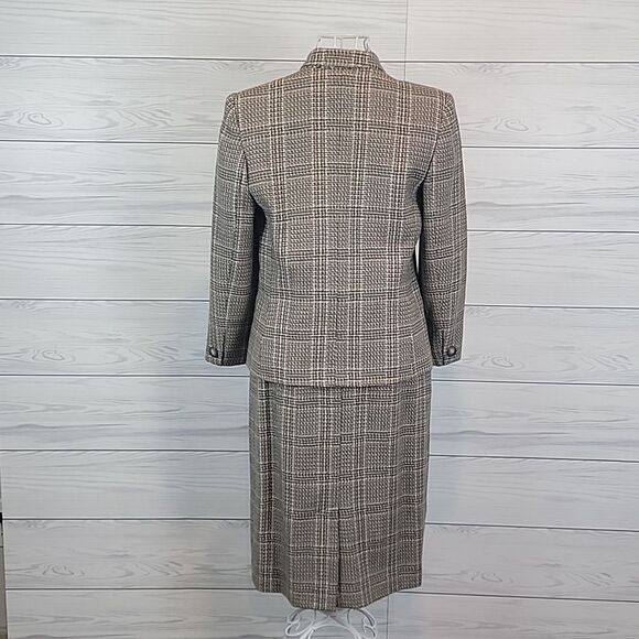 Vintage 80's Evan Picone womens plaid checkered Made in USA suit Size 2 - Picture 9 of 16